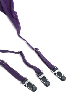 画像13: Vibres corset & thong｜ ガーターベルト付きコルセット＆Tバックショーツ2点セット（ワイヤーなし・シースルー・バイオレット）   | 高級Sexyランジェリー Obsessive【即日発送・サイズ交換NG・メール便対象】輸入下着・ランジェリー   (13)