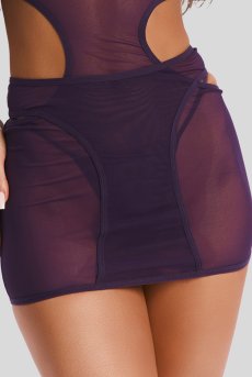 画像6: Vibres dress & thong  | ベビードール＆Tバックショーツ（ワイヤーなし・シースルー・バイオレット） | Obsessive 高級Sexyランジェリー【即日発送・サイズ交換NG・メール便対象】輸入下着・ランジェリー   (6)