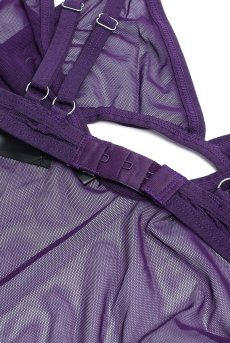 画像14: Vibres dress & thong  | ベビードール＆Tバックショーツ（ワイヤーなし・シースルー・バイオレット） | Obsessive 高級Sexyランジェリー【即日発送・サイズ交換NG・メール便対象】輸入下着・ランジェリー   (14)