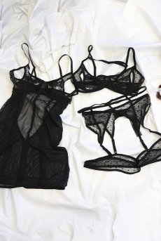 画像29: Nuites chemise  |スリップドレス（ワイヤーあり・ドット・シースルー・ブラック） | Obsessive 高級Sexyランジェリー【即日発送・サイズ交換NG・メール便対象】輸入下着・ランジェリー   (29)