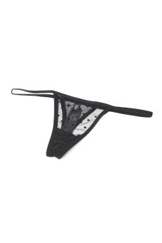 画像15: Nuites 3-pcs  set｜ブラ＆ガーターベルト＆タンガ3点セット（ワイヤーあり・ドット・シースルー・ブラック） | Obsessive 高級Sexyランジェリー【即日発送・サイズ交換NG・メール便対象】輸入下着・ランジェリー   (15)
