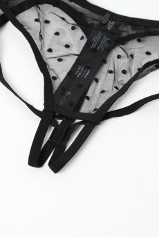 画像8: Nuites crotchless panties |クロッチレスショーツ(ドット・シースルー・ブラック) | Obsessive 高級Sexyランジェリー【即日発送・サイズ交換NG・メール便対象】輸入下着・ランジェリー   (8)