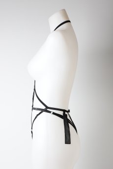 画像24: Keira Lise crotchess teddy | クロッチレステディ（ボンテージ・フェイクレザー・ブラック）  | Obsessive 高級Sexyランジェリー【即日発送・サイズ交換NG・メール便対象】輸入下着・ランジェリー    (24)