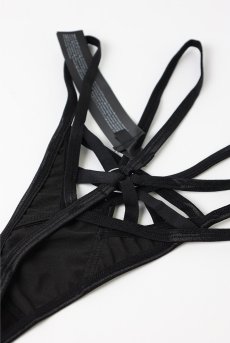 画像9: Keira Lise thong |タンガ(ボンテージ・フェイクレザー・ダブルストラップ・ブラック) | Obsessive 高級Sexyランジェリー【即日発送・サイズ交換NG・メール便対象】輸入下着・ランジェリー   (9)