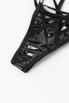 画像10: Keira Lise thong |タンガ(ボンテージ・フェイクレザー・ダブルストラップ・ブラック) | Obsessive 高級Sexyランジェリー【即日発送・サイズ交換NG・メール便対象】輸入下着・ランジェリー   (10)