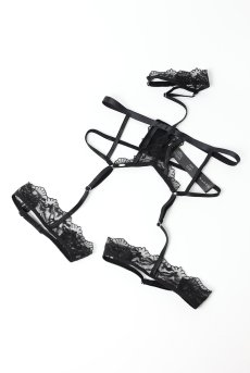 画像14: Hersis harness | ボディーハーネス（ブラック・ストラップ ）   | Obsessive 高級Sexyランジェリー【 即日発送・サイズ交換NG・メール便対象】輸入下着・ランジェリー   (14)
