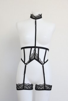 画像20: Hersis harness | ボディーハーネス（ブラック・ストラップ ）   | Obsessive 高級Sexyランジェリー【 即日発送・サイズ交換NG・メール便対象】輸入下着・ランジェリー   (20)