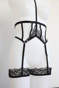 画像22: Hersis harness | ボディーハーネス（ブラック・ストラップ ）   | Obsessive 高級Sexyランジェリー【 即日発送・サイズ交換NG・メール便対象】輸入下着・ランジェリー   (22)