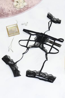 画像27: Hersis harness | ボディーハーネス（ブラック・ストラップ ）   | Obsessive 高級Sexyランジェリー【 即日発送・サイズ交換NG・メール便対象】輸入下着・ランジェリー   (27)