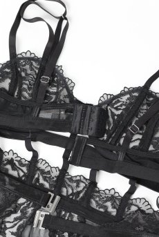 画像25: Hersis crotchess teddy | クロッチレステディ（ワイヤーあり・シースルー・ブラック）  | Obsessive 高級Sexyランジェリー【即日発送・サイズ交換NG・メール便対象】輸入下着・ランジェリー    (25)