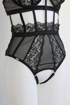 画像32: Hersis crotchess teddy | クロッチレステディ（ワイヤーあり・シースルー・ブラック）  | Obsessive 高級Sexyランジェリー【即日発送・サイズ交換NG・メール便対象】輸入下着・ランジェリー    (32)
