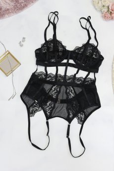 画像34: Hersis crotchess teddy | クロッチレステディ（ワイヤーあり・シースルー・ブラック）  | Obsessive 高級Sexyランジェリー【即日発送・サイズ交換NG・メール便対象】輸入下着・ランジェリー    (34)