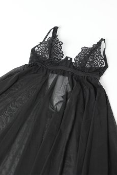 画像10: Donarella babydoll  |スリップドレス＆タンガ＆チョーカー（ワイヤーあり・レース・ブラック） | Obsessive 高級Sexyランジェリー【即日発送・サイズ交換NG・メール便対象】輸入下着・ランジェリー   (10)