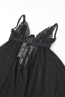 画像11: Donarella babydoll  |スリップドレス＆タンガ＆チョーカー（ワイヤーあり・レース・ブラック） | Obsessive 高級Sexyランジェリー【即日発送・サイズ交換NG・メール便対象】輸入下着・ランジェリー   (11)