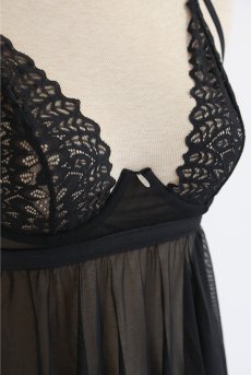 画像25: Donarella babydoll  |スリップドレス＆タンガ＆チョーカー（ワイヤーあり・レース・ブラック） | Obsessive 高級Sexyランジェリー【即日発送・サイズ交換NG・メール便対象】輸入下着・ランジェリー   (25)