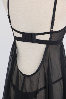 画像26: Donarella babydoll  |スリップドレス＆タンガ＆チョーカー（ワイヤーあり・レース・ブラック） | Obsessive 高級Sexyランジェリー【即日発送・サイズ交換NG・メール便対象】輸入下着・ランジェリー   (26)