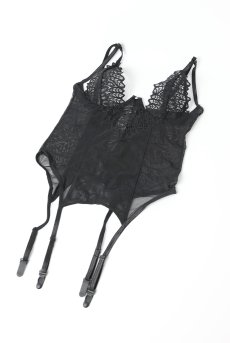 画像11: Donarella corset| ガーターベルト付きコルセット＆タンガ＆チョーカー3点セット（ワイヤーあり・レース・ブラック）   | 高級Sexyランジェリー Obsessive【即日発送・サイズ交換NG・メール便対象】輸入下着・ランジェリー   (11)