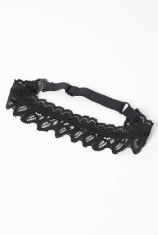 画像20: Donarella 3-pcs crotchless set｜ブラ＆クロッチレスタンガ＆チョーカー3点セット（ワイヤーあり・オープンバスト・レース・ダブルストラップ・ブラック） | Obsessive 高級Sexyランジェリー【即日発送・サイズ交換NG・メール便対象】輸入下着・ランジェリー   (20)