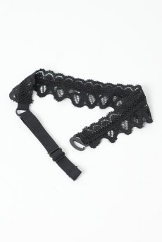 画像21: Donarella 3-pcs crotchless set｜ブラ＆クロッチレスタンガ＆チョーカー3点セット（ワイヤーあり・オープンバスト・レース・ダブルストラップ・ブラック） | Obsessive 高級Sexyランジェリー【即日発送・サイズ交換NG・メール便対象】輸入下着・ランジェリー   (21)