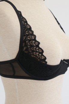 画像26: Donarella 3-pcs crotchless set｜ブラ＆クロッチレスタンガ＆チョーカー3点セット（ワイヤーあり・オープンバスト・レース・ダブルストラップ・ブラック） | Obsessive 高級Sexyランジェリー【即日発送・サイズ交換NG・メール便対象】輸入下着・ランジェリー   (26)