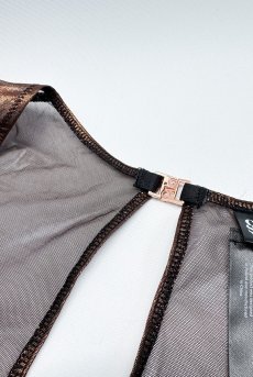 画像14: 先行予約 5％OFF｜Soranna long-sleeved teddy | テディ・ボディスーツ（ワイヤーなし・シースルー・ゴールド）  | Obsessive 高級Sexyランジェリー【サイズ交換NG・メール便対象】輸入下着・ランジェリー    (14)