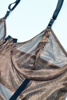 画像13: 先行予約 5％OFF｜Soranna top & crotchless thong｜ブラ＆クロッチレスタンガ2点セット（ワイヤーあり・オープンクロッチ・ブロンズゴールド） | Obsessive 高級Sexyランジェリー【サイズ交換NG・メール便対象】輸入下着・ランジェリー   (13)