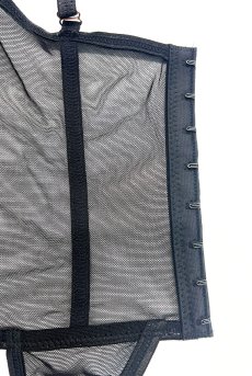 画像17: Euridia corset| ガーターベルト付きコルセット＆タンガ2点セット（ワイヤーあり・ブラック）   | 高級Sexyランジェリー Obsessive【即日発送・サイズ交換NG・メール便対象】輸入下着・ランジェリー   (17)