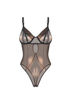 画像3: 先行予約 5％OFF｜Soranna crotchless teddy | テディ（ワイヤーあり・シースルー・オープンクロッチ・ゴールド）  | Obsessive 高級Sexyランジェリー【サイズ交換NG・メール便対象】輸入下着・ランジェリー    (3)