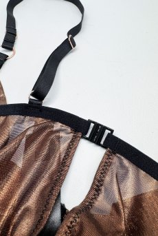 画像17: 先行予約 5％OFF｜Soranna crotchless teddy | テディ（ワイヤーあり・シースルー・オープンクロッチ・ゴールド）  | Obsessive 高級Sexyランジェリー【サイズ交換NG・メール便対象】輸入下着・ランジェリー    (17)
