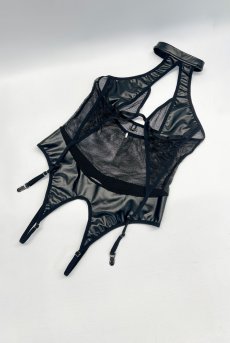 画像13: Dominna crotchess teddy | クロッチレステディ（ワイヤーなし・ボンテージ・フェイクレザー・ブラック）  | Obsessive 高級Sexyランジェリー【即日発送・サイズ交換NG・メール便対象】輸入下着・ランジェリー    (13)