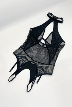 画像14: Dominna crotchess teddy | クロッチレステディ（ワイヤーなし・ボンテージ・フェイクレザー・ブラック）  | Obsessive 高級Sexyランジェリー【即日発送・サイズ交換NG・メール便対象】輸入下着・ランジェリー    (14)