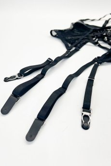 画像15: Dominna corset| ガーターベルト付きコルセット＆クロッチレスタンガ2点セット（ワイヤーあり・ボンテージ・フェイクレザー・ブラック）   | 高級Sexyランジェリー Obsessive【即日発送・サイズ交換NG・メール便対象】輸入下着・ランジェリー   (15)