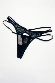 画像21: Dominna 2-pcs set｜ブラ＆タンガ2点セット（ワイヤーあり・ボンテージ・フェイクレザー・ブラック） | Obsessive 高級Sexyランジェリー【即日発送・サイズ交換NG・メール便対象】輸入下着・ランジェリー   (21)