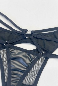 画像23: Dominna 2-pcs set｜ブラ＆タンガ2点セット（ワイヤーあり・ボンテージ・フェイクレザー・ブラック） | Obsessive 高級Sexyランジェリー【即日発送・サイズ交換NG・メール便対象】輸入下着・ランジェリー   (23)