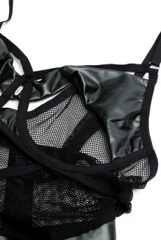 画像12: Dominna chemise  ｜ブラ付きスリップ＆Tバックショーツ（ワイヤー入り・ボンテージ・フェイクレザー・黒・ベビードール） | Obsessive 高級Sexyランジェリー【即日発送・サイズ交換NG・メール便対象】輸入下着・ランジェリー   (12)