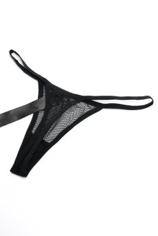 画像20: Dominna chemise  ｜ブラ付きスリップ＆Tバックショーツ（ワイヤー入り・ボンテージ・フェイクレザー・黒・ベビードール） | Obsessive 高級Sexyランジェリー【即日発送・サイズ交換NG・メール便対象】輸入下着・ランジェリー   (20)