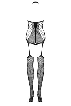 画像2: Bodystocking F240 black | 繊細なフラワー柄が美しいボディストッキング・オープンクロッチ・メッシュ・黒・網タイツ素材   | 高級Sexyランジェリー Obsessive【即日発送・サイズ交換NG・メール便対象】輸入下着・ランジェリー   (2)