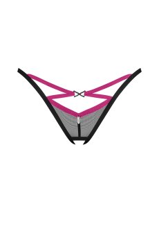 画像1: Novenes crl-thong |クロッチレスタンガ（オープンクロッチ・シースルー・ブラック） | Obsessive 高級Sexyランジェリー【即日発送・サイズ交換NG・メール便対象】輸入下着・ランジェリー   (1)