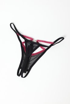 画像8: Novenes crl-thong |クロッチレスタンガ（オープンクロッチ・シースルー・ブラック） | Obsessive 高級Sexyランジェリー【即日発送・サイズ交換NG・メール便対象】輸入下着・ランジェリー   (8)
