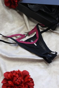 画像13: Novenes crl-thong |クロッチレスタンガ（オープンクロッチ・シースルー・ブラック） | Obsessive 高級Sexyランジェリー【即日発送・サイズ交換NG・メール便対象】輸入下着・ランジェリー   (13)