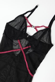画像10: Novenes chemise  |スリップドレス＆タンガ（ワイヤーあり・シースルー・ブラック） | Obsessive 高級Sexyランジェリー【即日発送・サイズ交換NG・メール便対象】輸入下着・ランジェリー   (10)