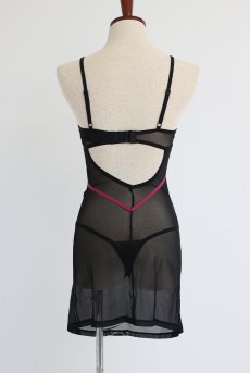 画像20: Novenes chemise  |スリップドレス＆タンガ（ワイヤーあり・シースルー・ブラック） | Obsessive 高級Sexyランジェリー【即日発送・サイズ交換NG・メール便対象】輸入下着・ランジェリー   (20)
