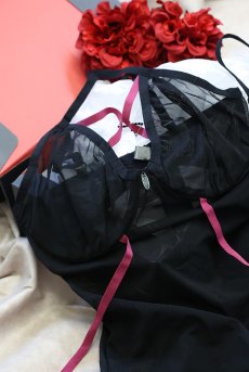 画像28: Novenes chemise  |スリップドレス＆タンガ（ワイヤーあり・シースルー・ブラック） | Obsessive 高級Sexyランジェリー【即日発送・サイズ交換NG・メール便対象】輸入下着・ランジェリー   (28)