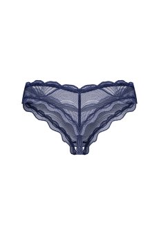 画像2: 【先行予約】5％OFF｜Nightly Blue crotchless thong |クロッチレスタンガ（オープンクロッチ・シースルー・ネイビー） | Obsessive 高級Sexyランジェリー【サイズ交換NG・メール便対象】輸入下着・ランジェリー   (2)