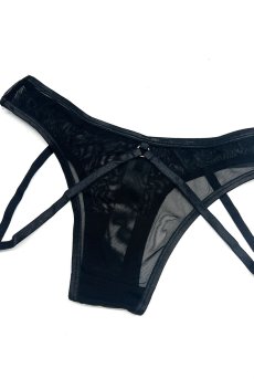 画像19: Euridia 2-pcs set｜ブラ＆パンティ2点セット（ワイヤーあり・ブラック） | Obsessive 高級Sexyランジェリー【即日発送・サイズ交換NG・メール便対象】輸入下着・ランジェリー   (19)