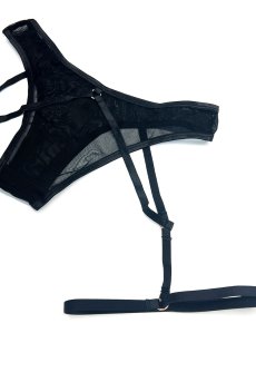 画像20: Euridia 2-pcs set｜ブラ＆パンティ2点セット（ワイヤーあり・ブラック） | Obsessive 高級Sexyランジェリー【即日発送・サイズ交換NG・メール便対象】輸入下着・ランジェリー   (20)