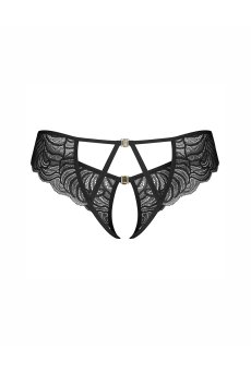 画像2: 【先行予約】5％OFF｜Divienne crotchless thong |クロッチレスタンガ（オープンクロッチ・シースルー・ブラック） | Obsessive 高級Sexyランジェリー【サイズ交換NG・メール便対象】輸入下着・ランジェリー   (2)