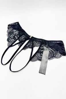 画像6: Divienne crotchless thong |クロッチレスタンガ（オープンクロッチ・シースルー・ブラック） | Obsessive 高級Sexyランジェリー【即日発送・サイズ交換NG・メール便対象】輸入下着・ランジェリー   (6)