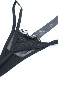 画像27: Deina More 3-pcs set｜ブラ＆タンガ＆ガータベルト3点セット（ワイヤーあり・シースルー・ブラック） | Obsessive 高級Sexyランジェリー【即日発送・サイズ交換NG・メール便対象】輸入下着・ランジェリー   (27)