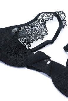 画像14: Deina More 2-pcs crotchless set｜トップレスブラ＆クロッチレスタンガ2点セット（ワイヤーあり・オープンクロッチ・ブラック） | Obsessive 高級Sexyランジェリー【即日発送・サイズ交換NG・メール便対象】輸入下着・ランジェリー   (14)